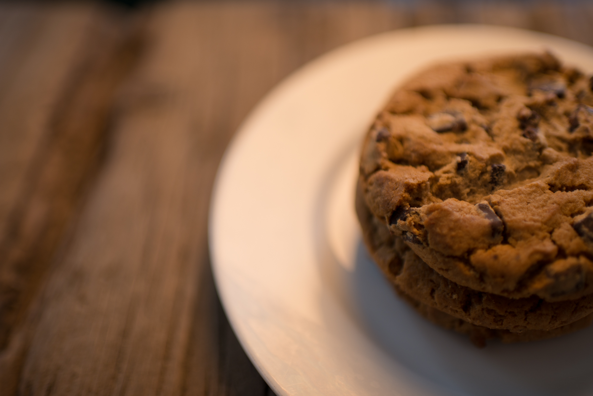 two cookies on a plate